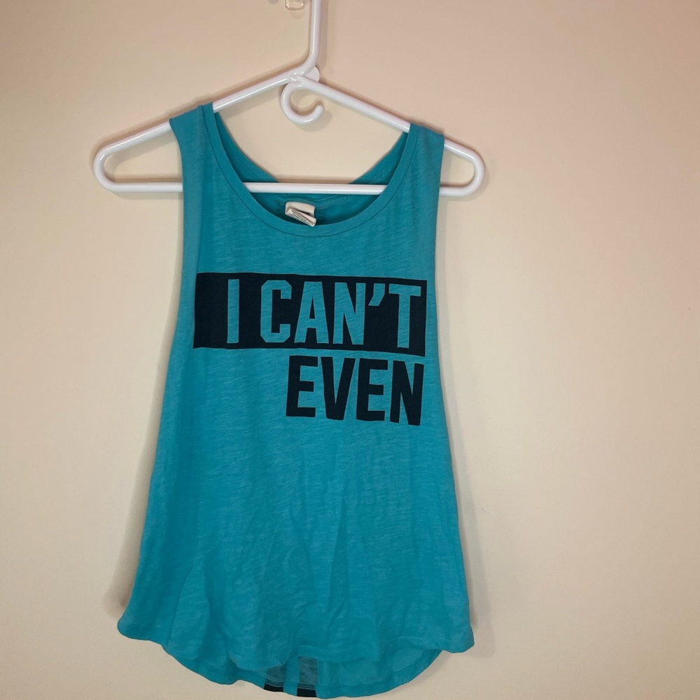 Teal/blue exercise top